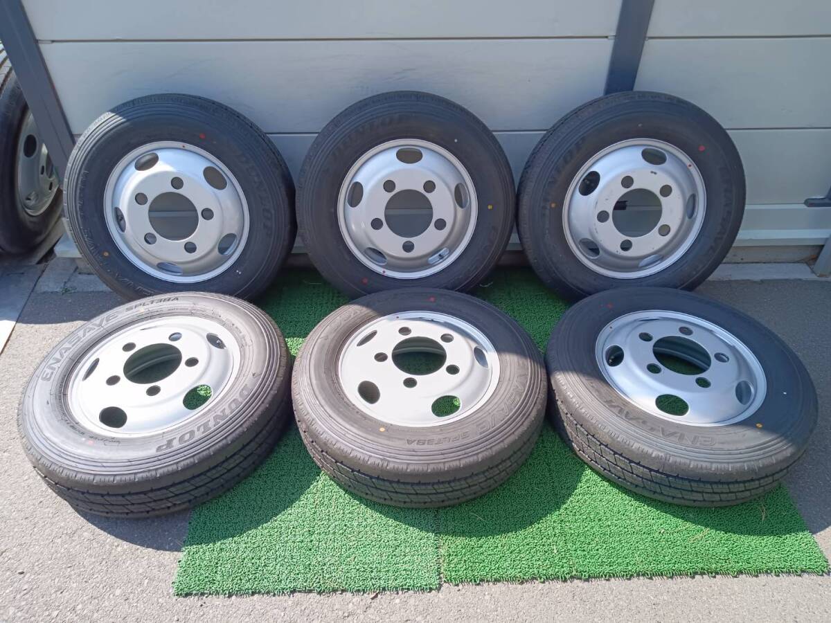 ★新車外し★23年製★ ダンロップENASAVE SPLT38A 205/75R16 113/111L LT TOPY製 16×5.5K 5H 6本セット B497拍卖