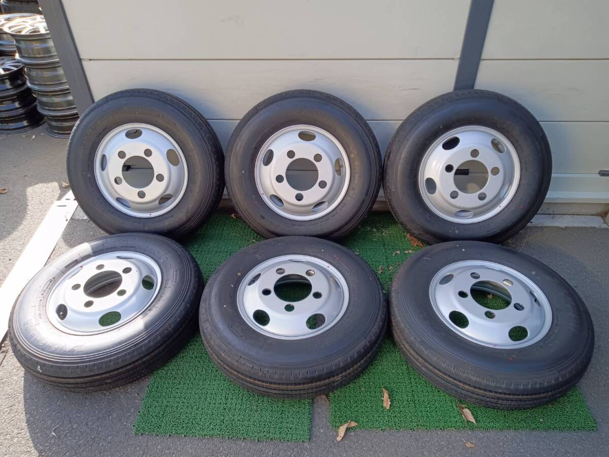 ★新車外し★23年製★ ヨコハマSUPER STEEL RY108A 205/85R16 117/115L LT TOPY製 16×5.5K 115-8C 5H 6本セット B510拍卖