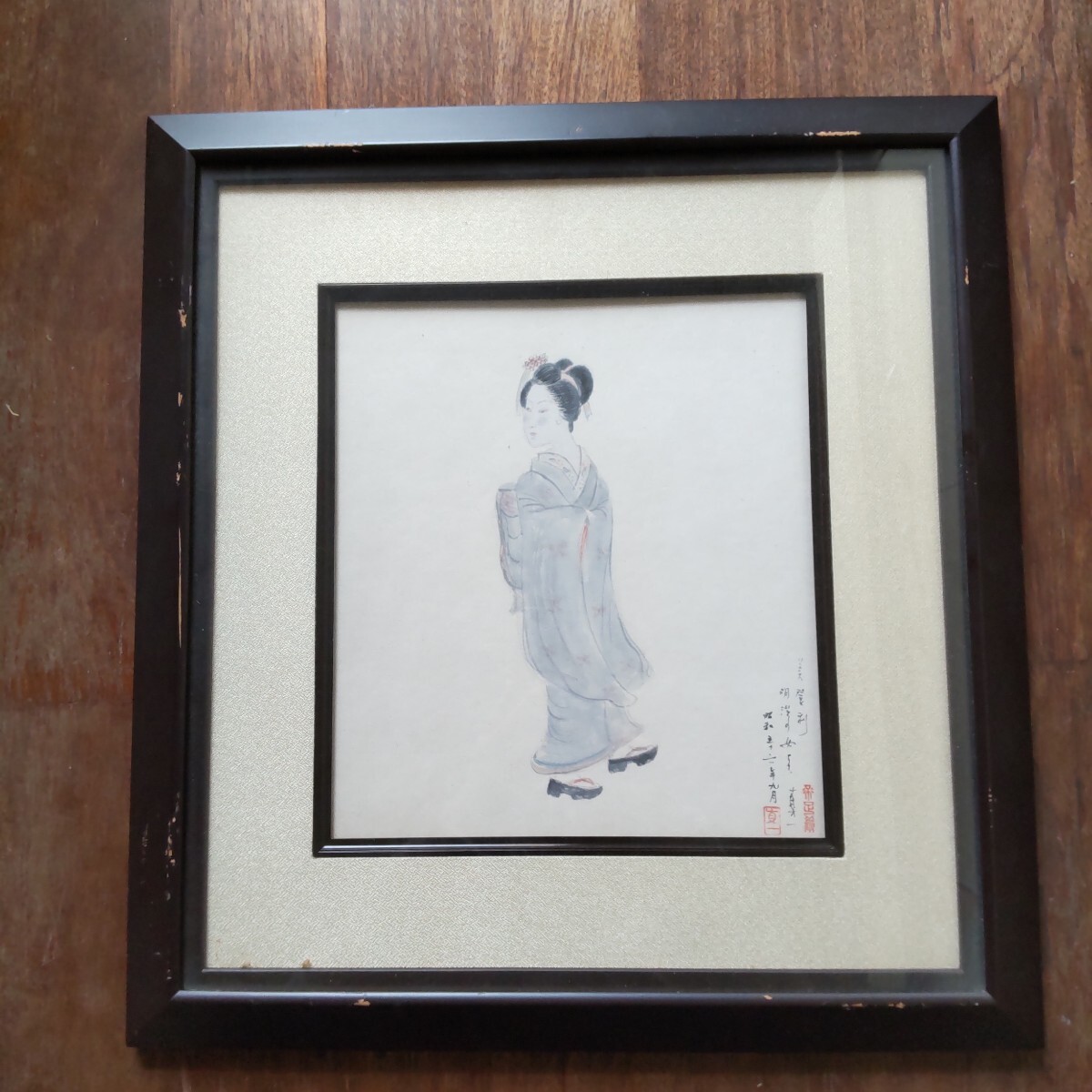 斉藤真一 美登利 明治の女より 色紙直筆 真作 昭和56年1981作拍卖