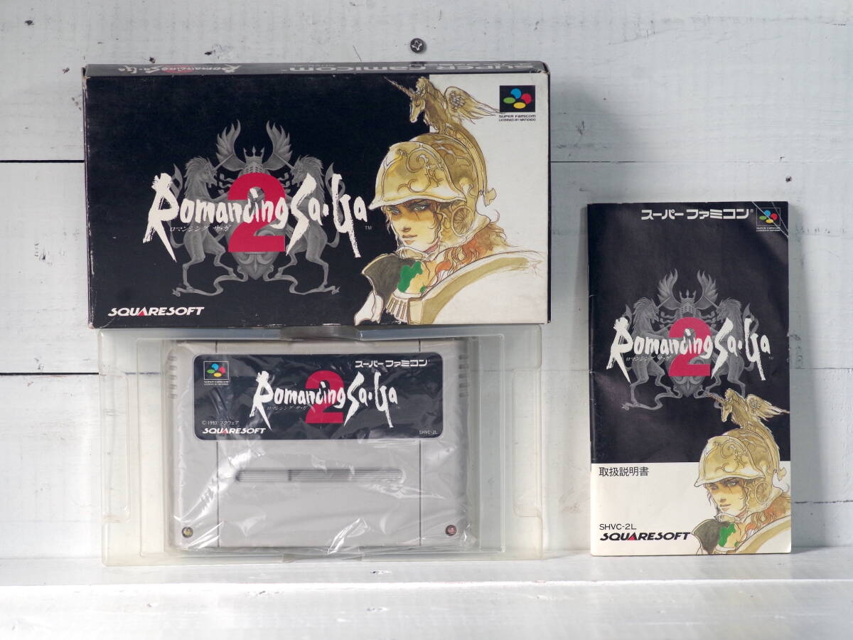M12157【SFC】ロマンシング・サガ2 箱説明書付き 起動確認OK! コレクターよりレターパックプラス発送0703拍卖