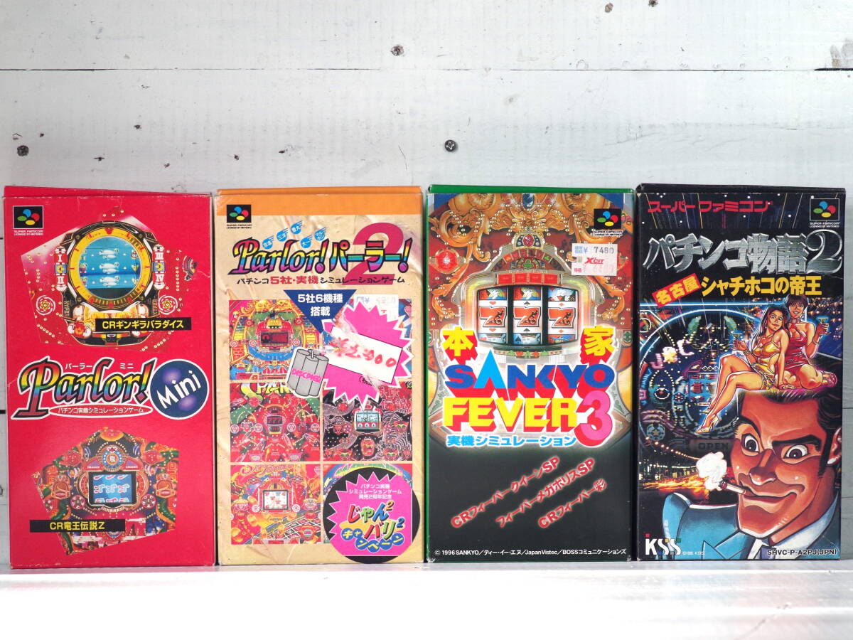 M12162【SFC】パーラーミニ パーラー2 本家SANKYO FEVER3 パチンコ物語2 名古屋シャチホコの帝王 箱付 起動確認OK! レターパック発送0703拍卖