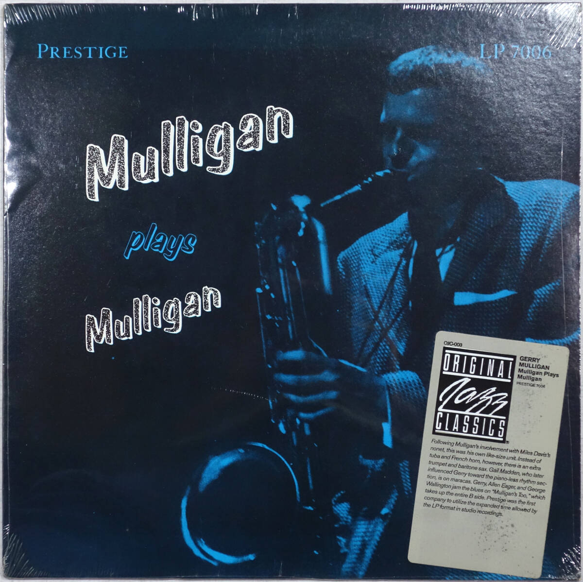 ◆GERRY MULLIGAN/MULLIGAN PLAYS MULLIGAN (US OJC LP/Sealed) -Prestige, 初期厚紙ジャケット拍卖
