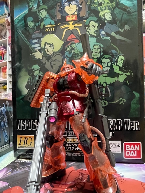 完成品HG■シャア専用ザクⅡ■劇場限定リミテッドクリアVer.■機動戦士ガンダムTHE ORIGINジ・オリジン激突ルウム会戦1/144バンダイ拍卖