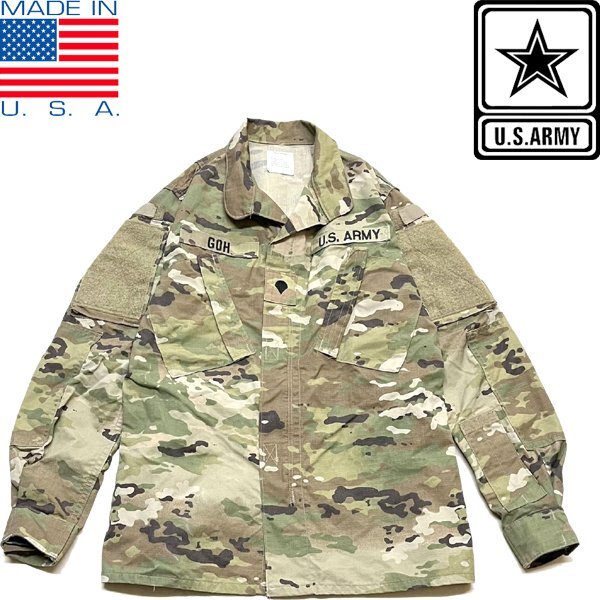 1点物◆US ARMYアメリカ軍スコーピオン迷彩柄ミリタリージャケット古着メンズ36RレディースOK90sストリート/スポーツ実物/軍物/軍服348431拍卖