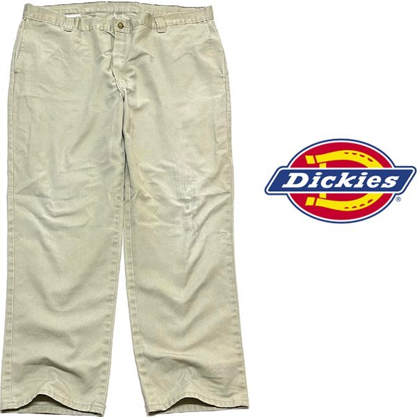 1点物◆ディッキーズ雰囲気系ワークパンツKHチノパン古着メンズ42XXLレディースOKアメカジ90sストリート/スポーツUSカーキ茶ベージュ348448拍卖