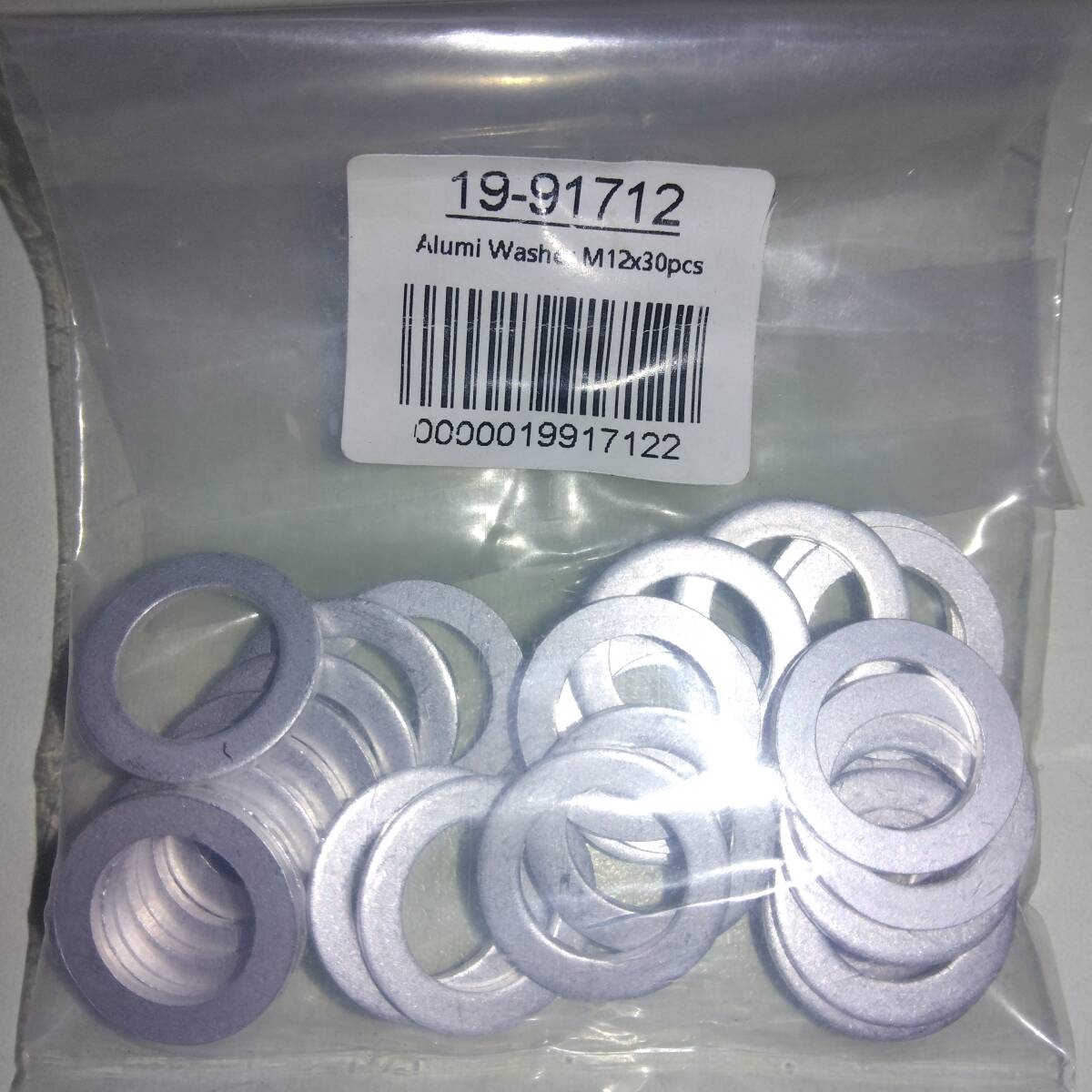 ストレート アルミワッシャー 7ピース M12 19-917 1枚単位での出品拍卖