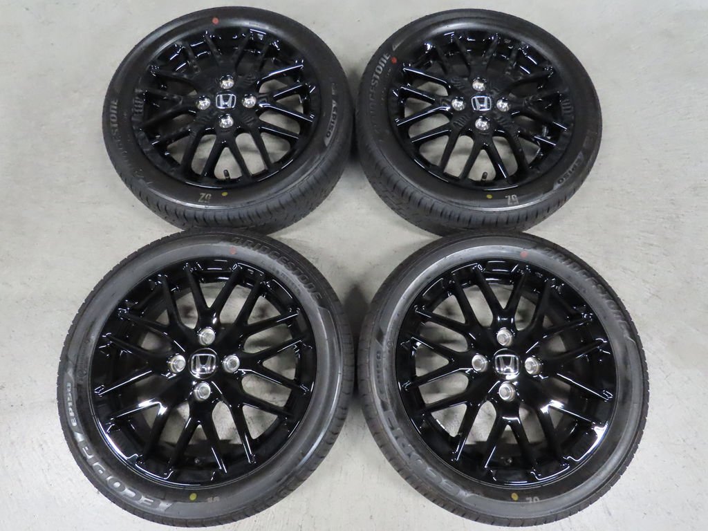 24年 ホンダ N-ONE 165/55R15 JG3 JG4 RS 純正 後期 ベルリナブラック ブリヂストン 4.5J +45 PCD100 4穴 N-BOX N-WGN ガリ傷無し 美品拍卖