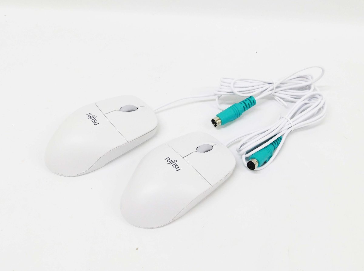 富士通 PS/2光学式マウス 有線 MSB0939T ホワイト 2個セット 有線マウス 動作未確認 ジャンク品 拍卖