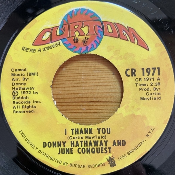 DONNY HATHAWAY AND JUNE CONQUEST I THANK YOU / JUST ANOTHER REASON 45's 7インチ拍卖