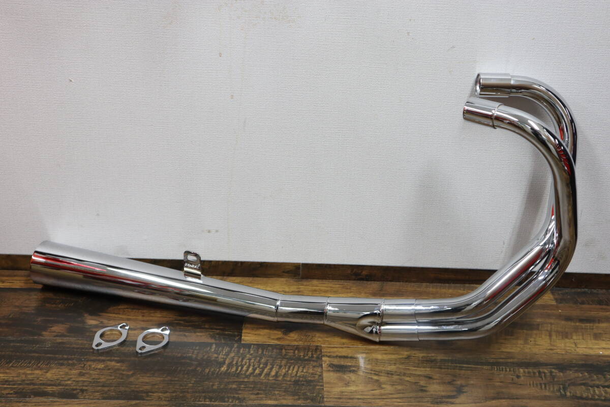 ホーク バブ 名作 クロスメガホン 復刻版 車検対応 CB250T CB400T CB250N CB400N フランジ付き 2拍卖