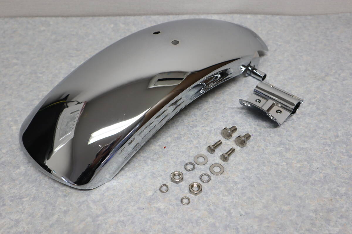 KH250 KH400 SS400 メッキリアフェンダーフルセット ブラケット付き 復刻品 新品 流用にも 4拍卖
