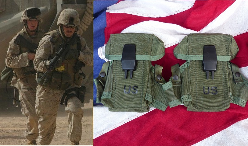 デッド! 米軍実物 2007” M16系 30rd マガジンポーチ 2個 LC-1 153x拍卖