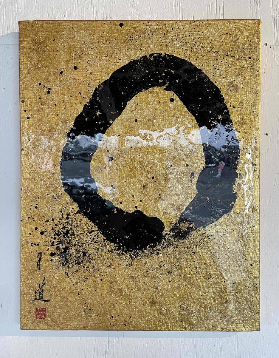 絵師白道「GoldenIsland 龍道門」レジン 金 龍 現代アート拍卖