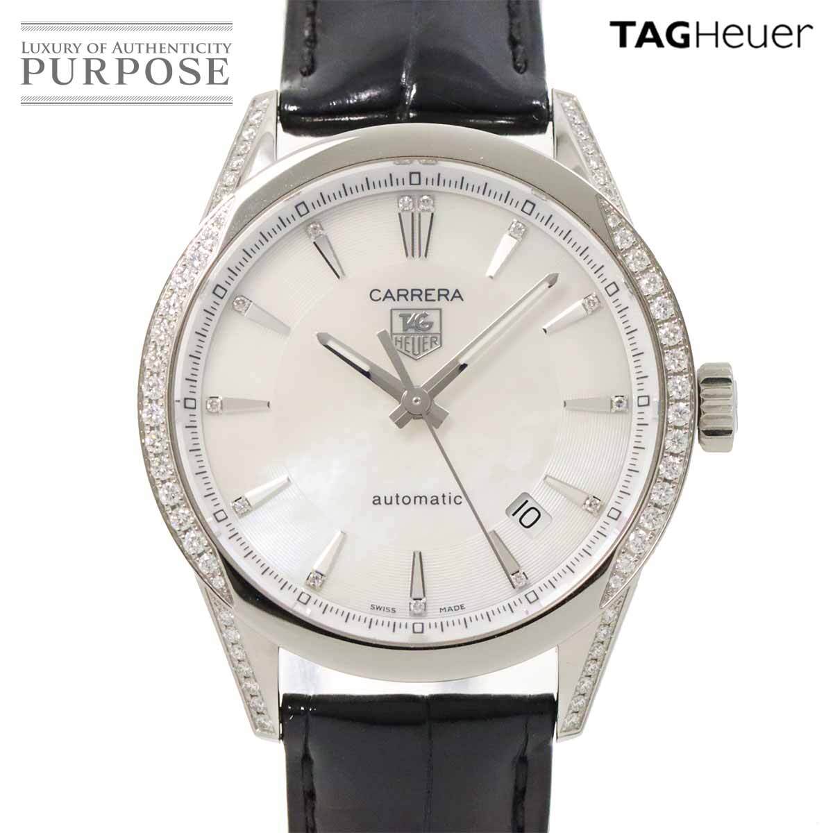 タグ ホイヤー TAG Heuer カレラ キャリバー5 WV2212-0 13P ダイヤ ベゼル メンズ 腕時計 デイト 自動巻き Carrera 90269364拍卖