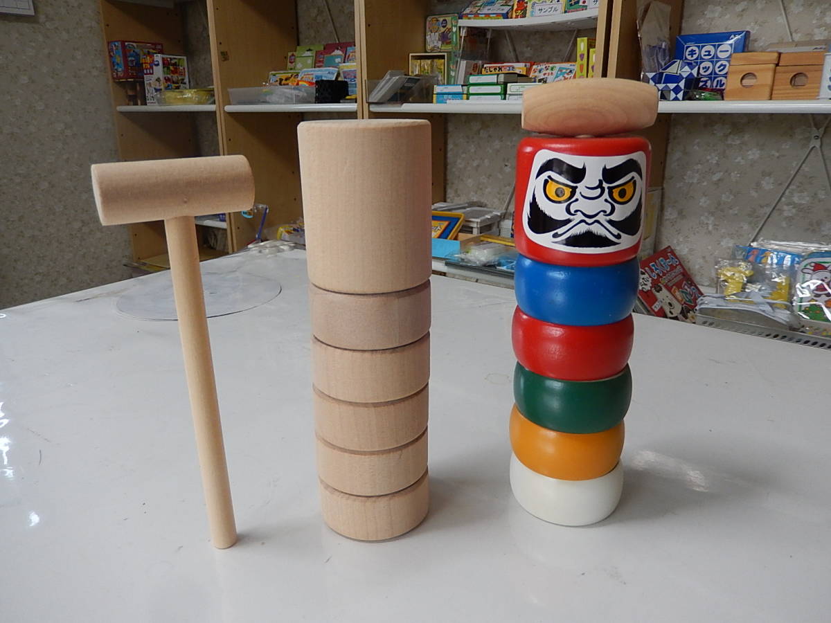 ◎★だるま落とし白生地★木製★いろんな塗料で色を塗れます★シールを貼れます★インテリアにもなる★知育玩具★伝承玩具★拍卖