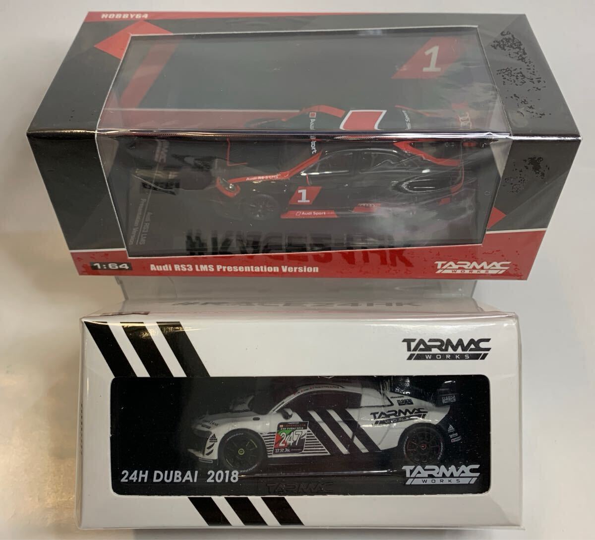 ターマック 1/64 TARMAC WORKS ★Audi R8 LMS GT4 24H DUBAI 2018 ★ Audi RS3 LMS Presentation Version 計2点拍卖