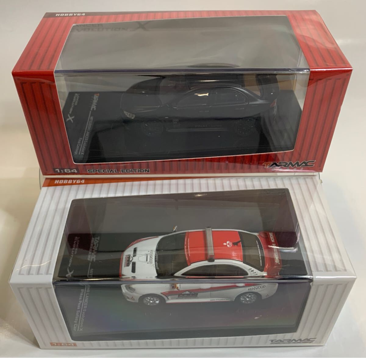 ターマック 1/64 TARMAC WORKS HOBBY64 Mitsubishi Lancer Evolution X★SPECIAL EDITION★Pikes Peak Safty Car 計2点拍卖