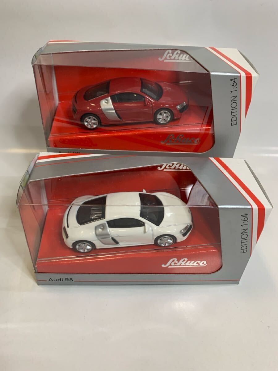 SCHUCO シュコー 1/64 ★ Audi R8 Red ★ Audi R8 White 計2点拍卖