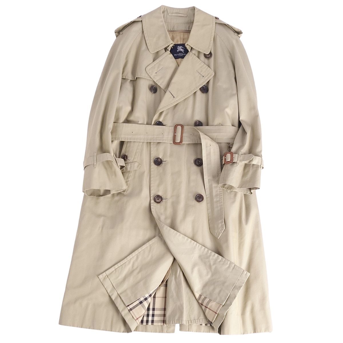 美品 バーバリー ロンドン BURBERRY LONDON ライナー付 トレンチコート コットン メンズ 88-160-3 カーキベージュ ce03mt-rm10e29611拍卖