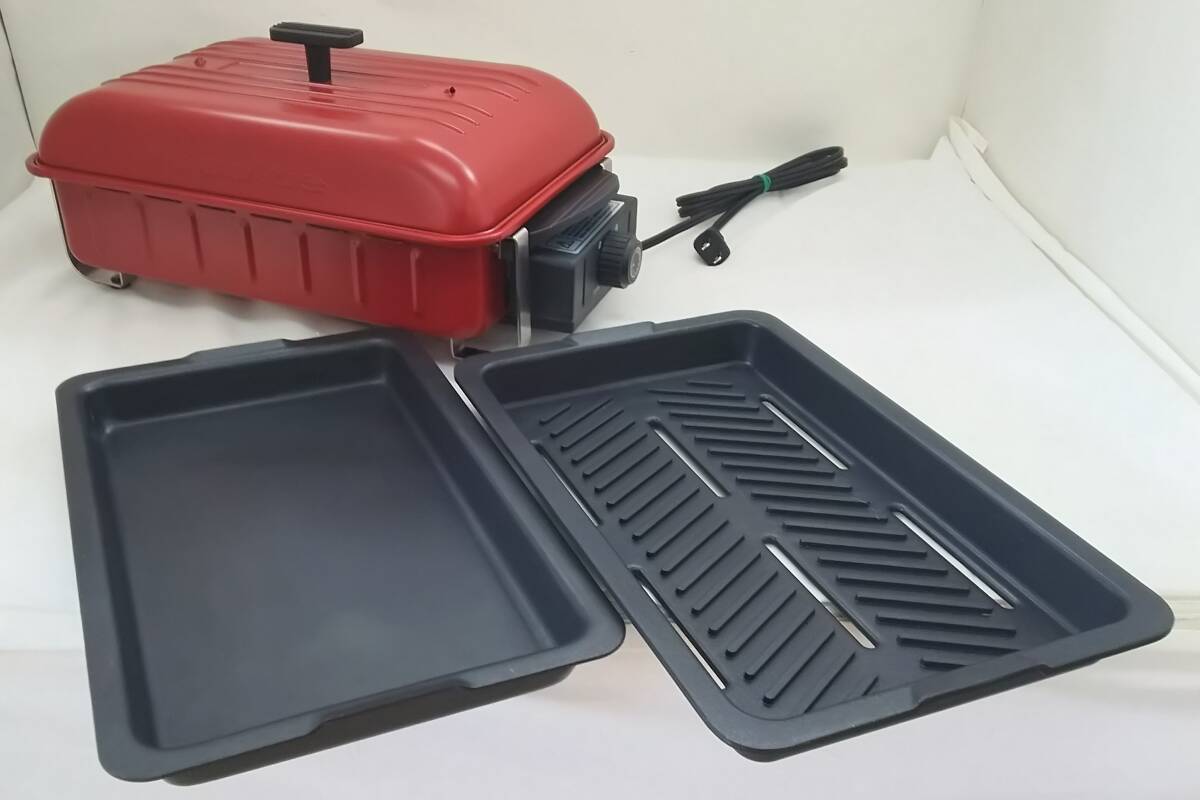 KB【菊水-13142】■レコルト ホームバーベキューRBQ-1■レッド■【通電確認済み】■ホットプレート/recolte HOME BBQ(IS)拍卖