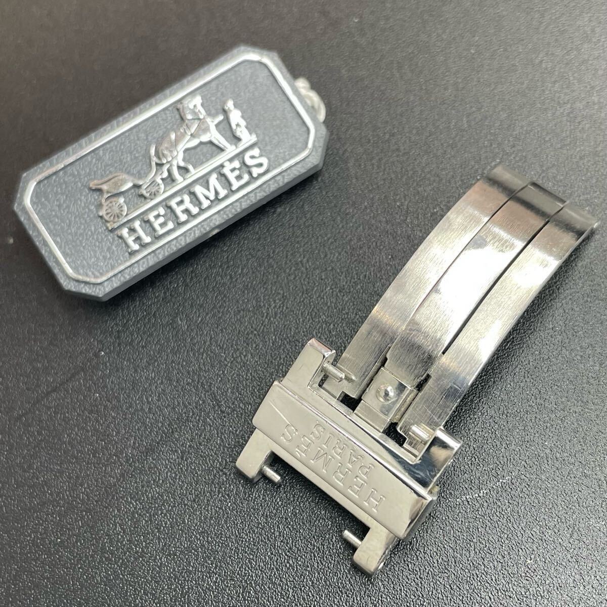 【良品 純正品】エルメス Dバックル メンズ 腕時計 SSブレス 18mm 尾錠 クリッパー クリッパーダイバー等 CL 3754/2 正規品 【R7_089】拍卖
