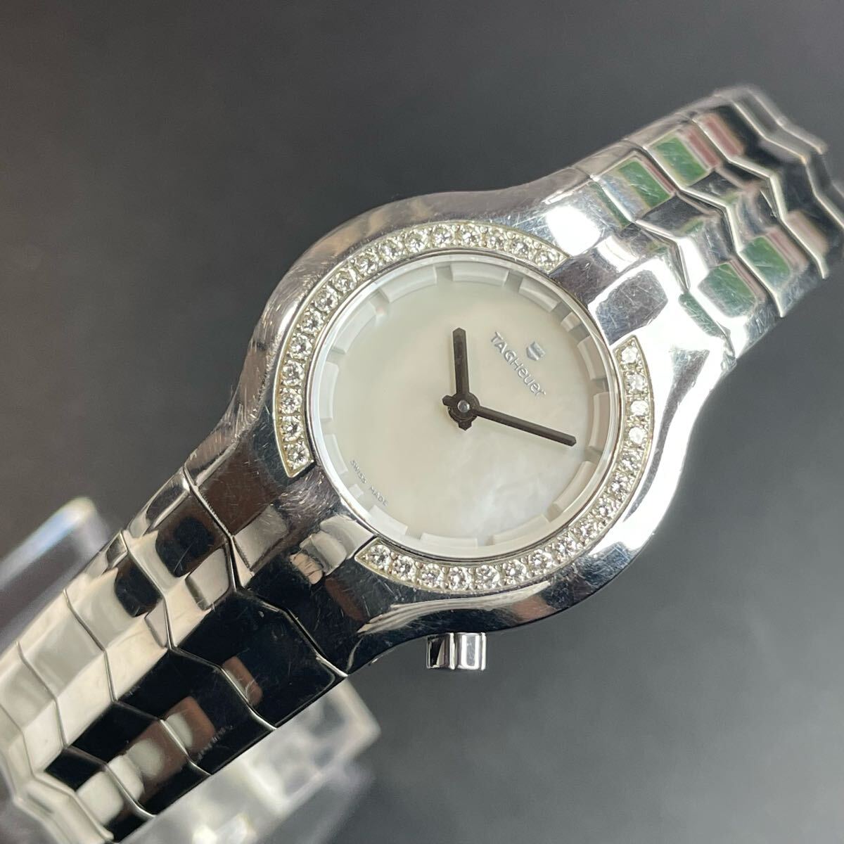 タグホイヤー アルターエゴ 腕時計 ダイヤベゼル ドレスウォッチ レディース ホワイトシェル WP1414 【2503Ss19】拍卖