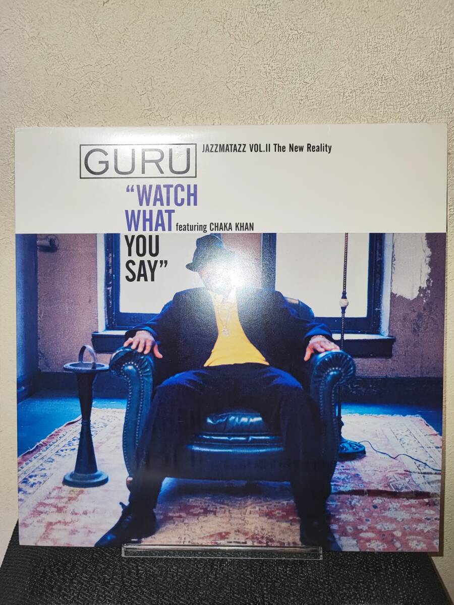 極美盤 Guru Watch What You Say Chrysalis Y-58438 ヒップホップ グールー拍卖