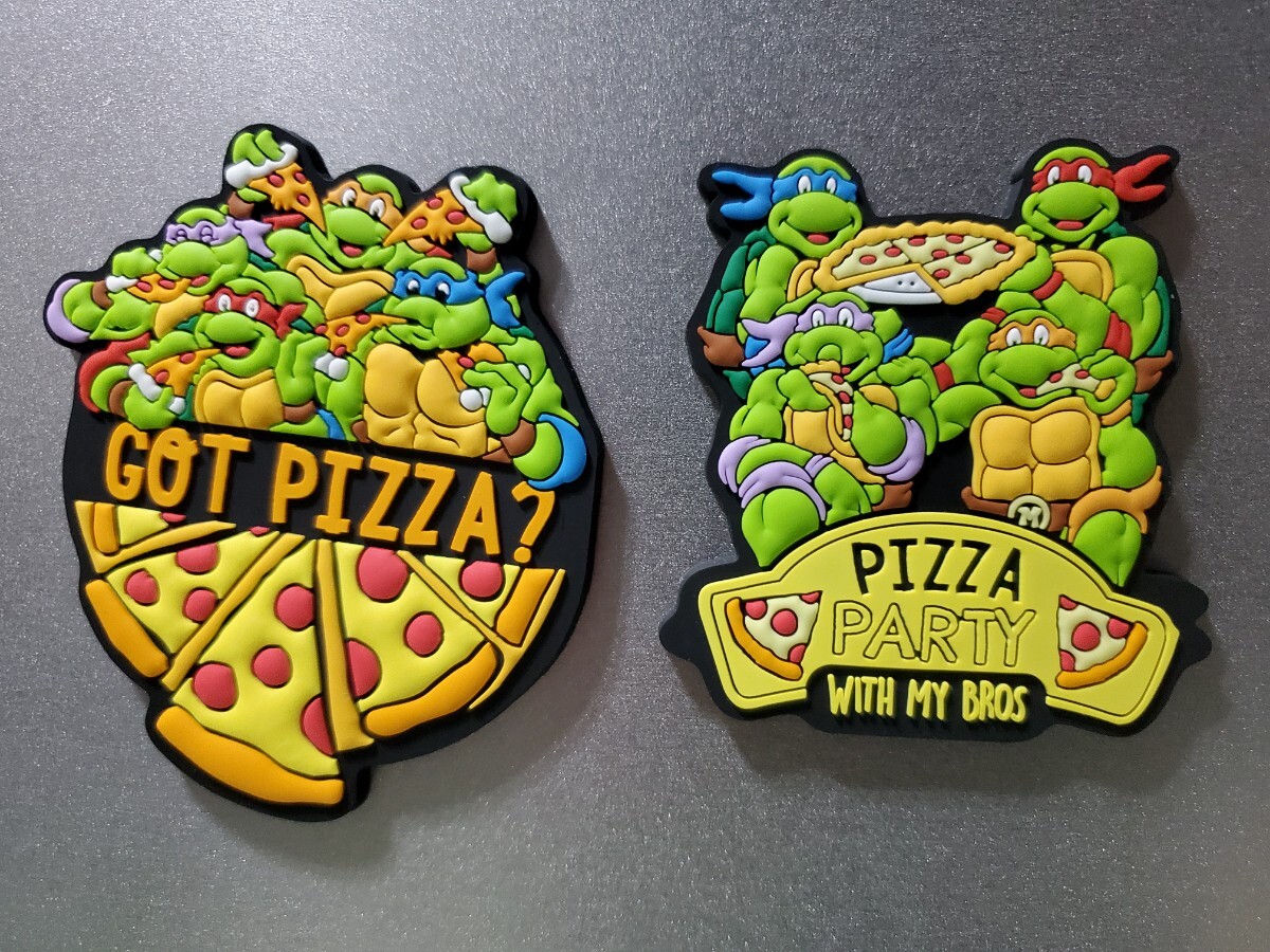激安2個セット★タートルズ│正規品の刻印有り│ミュータントタートルズ│ピザマグネット│ キッチン│アメリカン海外雑貨│インポート品拍卖