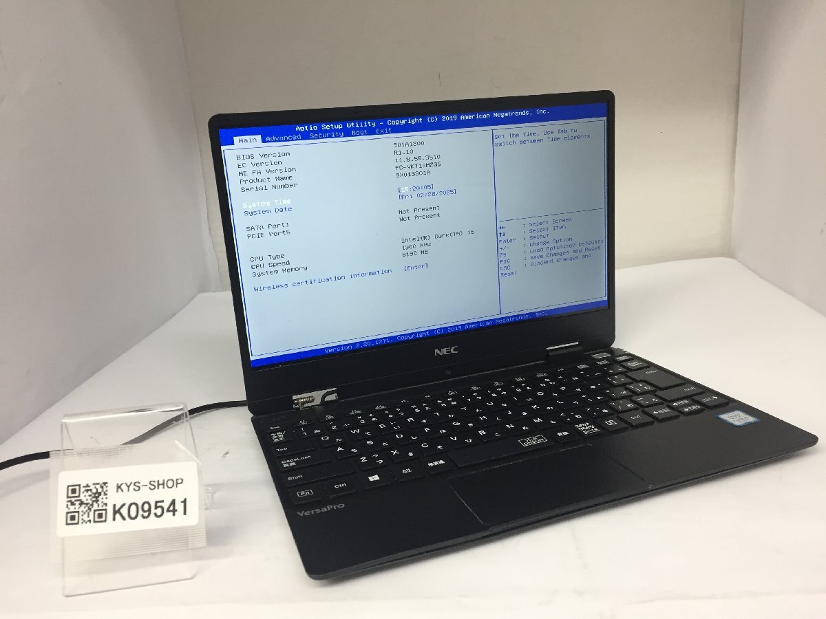 ジャンク/ NEC PC-VKT13HZG5 Intel Core i5-8200Y メモリ8.19GB ストレージ無し 【K09541】拍卖