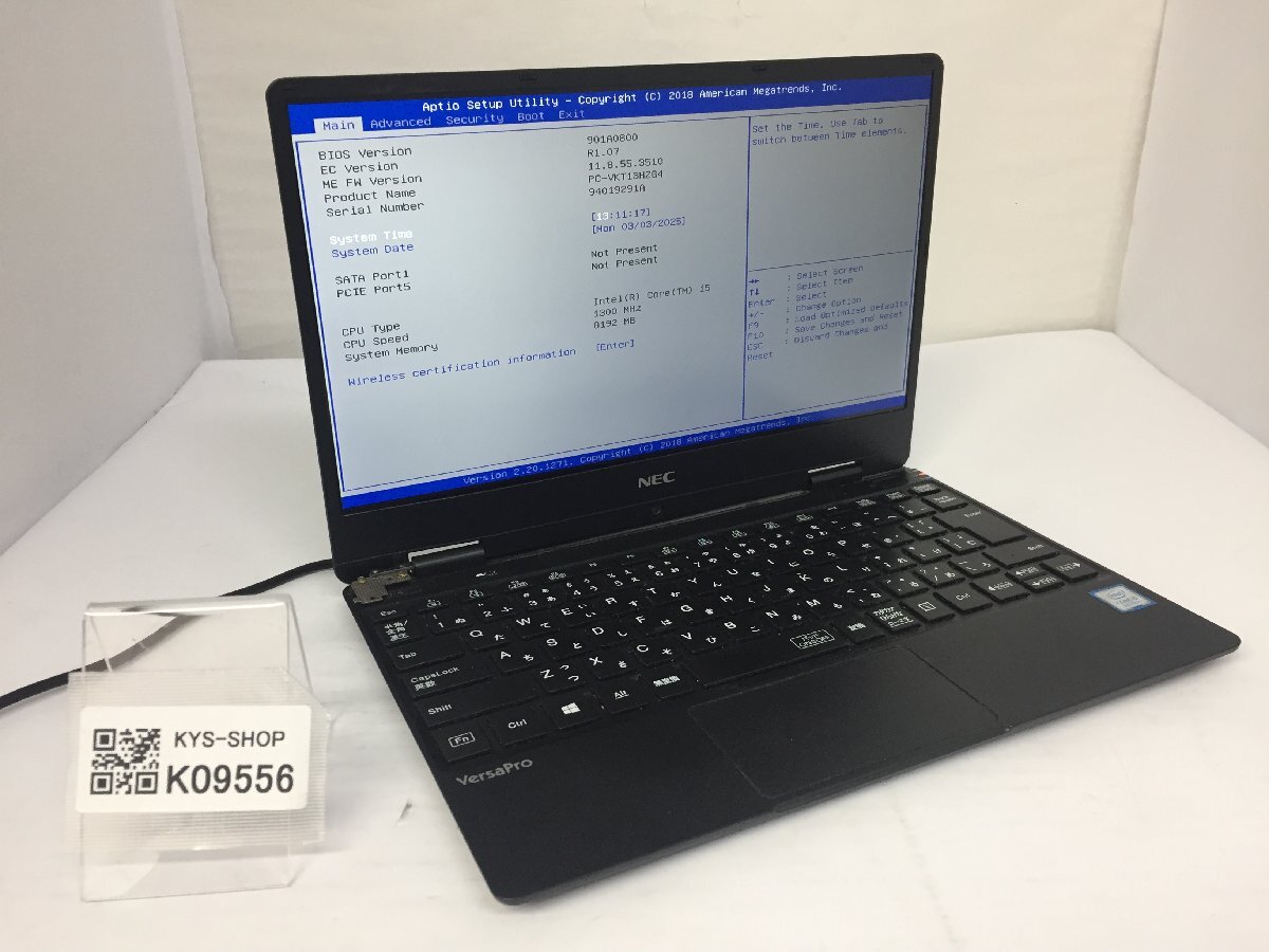 ジャンク/ NEC PC-VKT13HZG4 Intel Core i5-8200Y メモリ8.19GB ストレージ無し 【K09556】拍卖