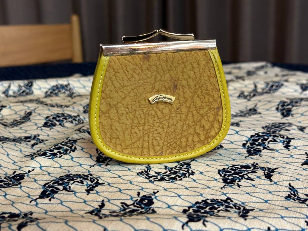 中古品 Casa Blanca カサブランカ コインケース  カンガルーレザー がま口 売り切り!    拍卖