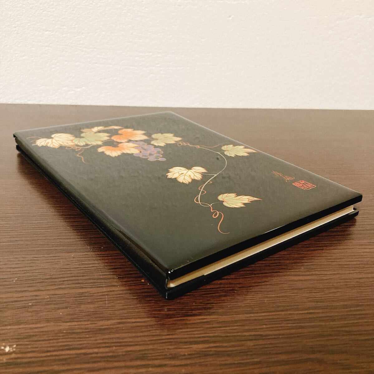 【未使用品】山中塗 木下勝功 住所録 電話帳 アドレス帳 木製漆器 15×21cm 昭和レトロ アンティーク 保管品★A030825004拍卖