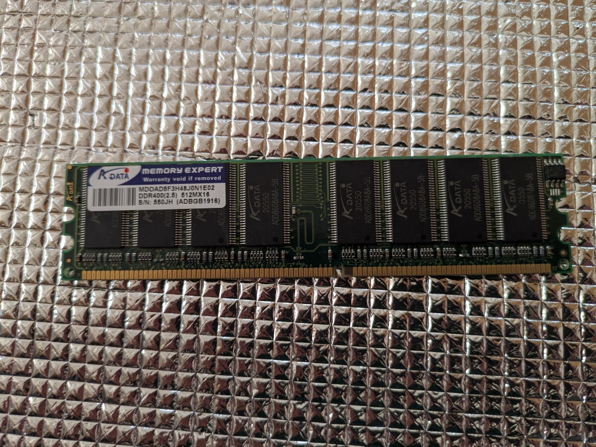 A-DATA DDRメモリ MDOAD5F3H48J0N1E02 PC-400 512MB x16 CL2.5拍卖