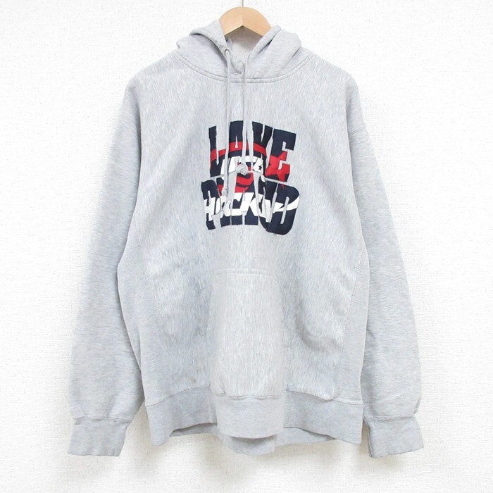 XL/古着 MVスポーツ 長袖 スウェット パーカー メンズ 00s LAKE PLACID グレー 霜降り 25mar24 中古 スエット トレーナー トップス拍卖