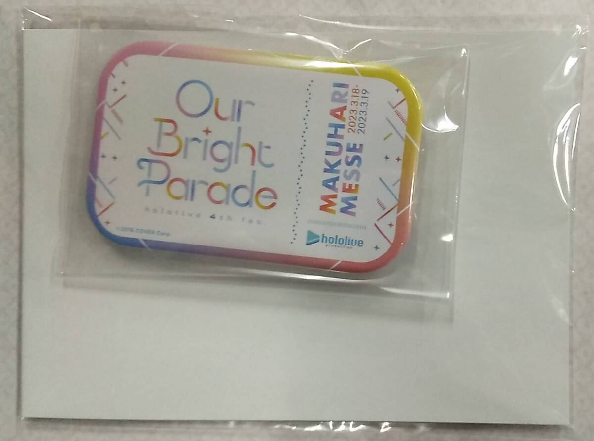 【在庫あり】『hololive 4th fes. Our Bright Parade』缶バッジ&バックステージパス風ステッカー【metal pin badge sticker ホロライブ拍卖
