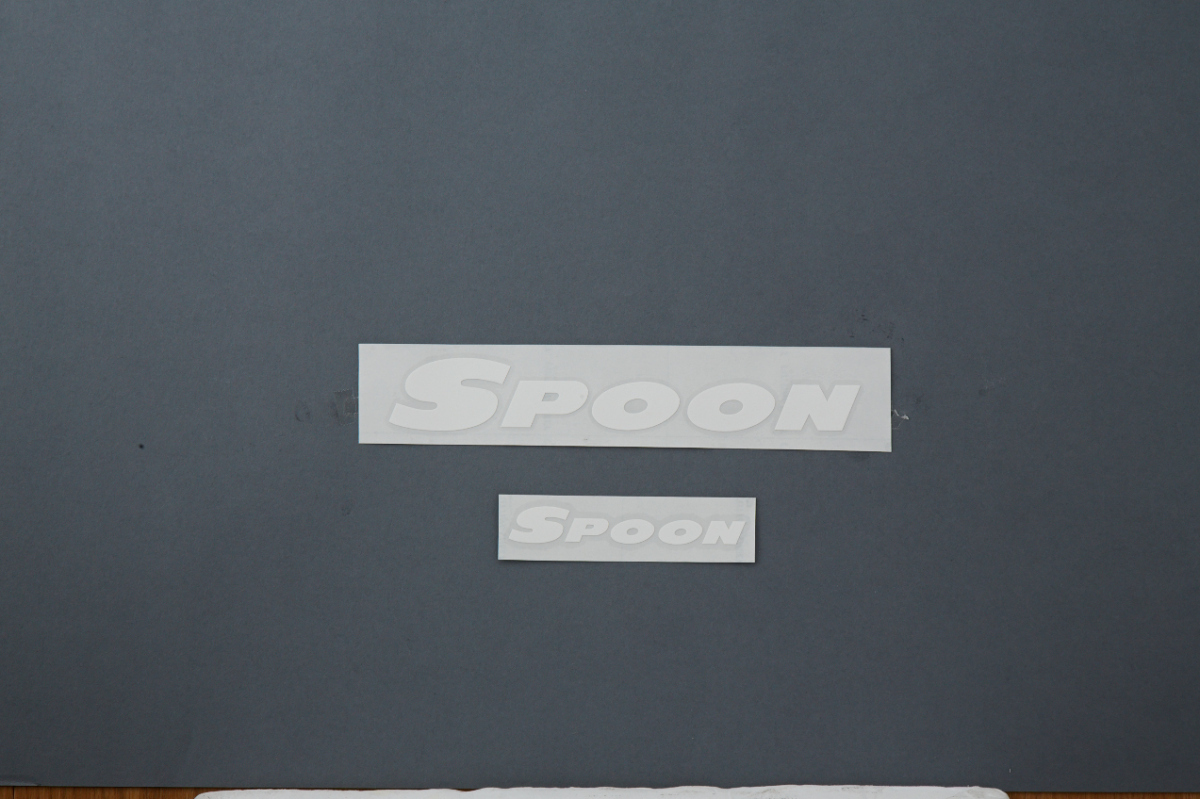 SPOON スプーン TEAMステッカー【WHITE】 200/100mm拍卖