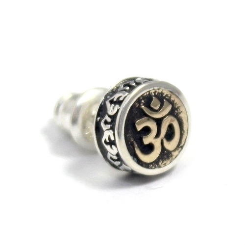 orientalvibrations オリエンタルバイブレーション チベット OM オム 真言 マントラ ピアス シルバー925 お守り 魔除け拍卖