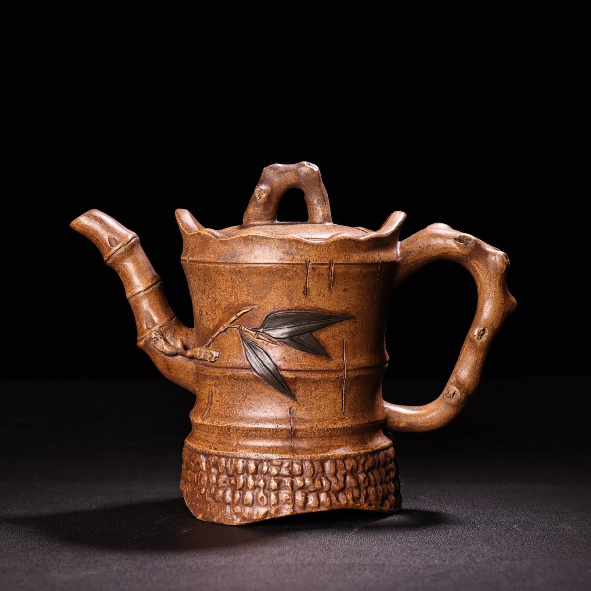 唐物 清代 紫砂壺1本 原鉱黄泥 純全手作り 中国美術品 時代物 D63拍卖