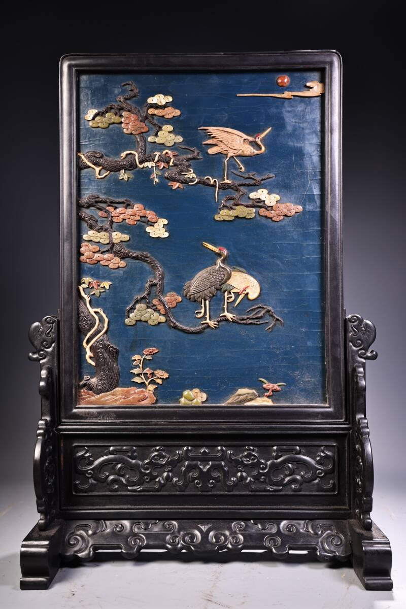 唐物 清代 玉彫 和田玉 観音 玉質温潤細膩 沁色自然 刀功老道 包漿一流 美術品 時代物 D63拍卖