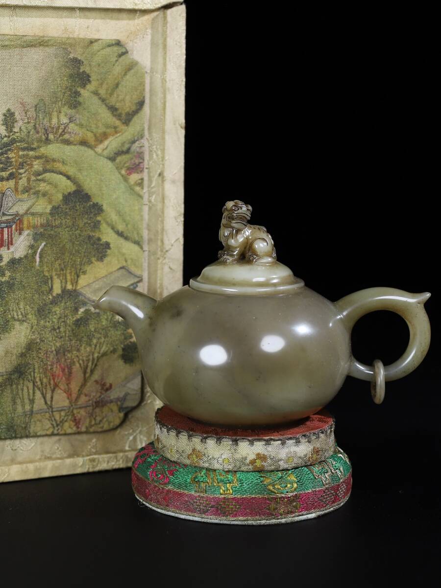 唐物 清代 寿山石 徳利 高レリーフ 純天然石 純手作り彫刻 中国美術品 時代物 D63拍卖