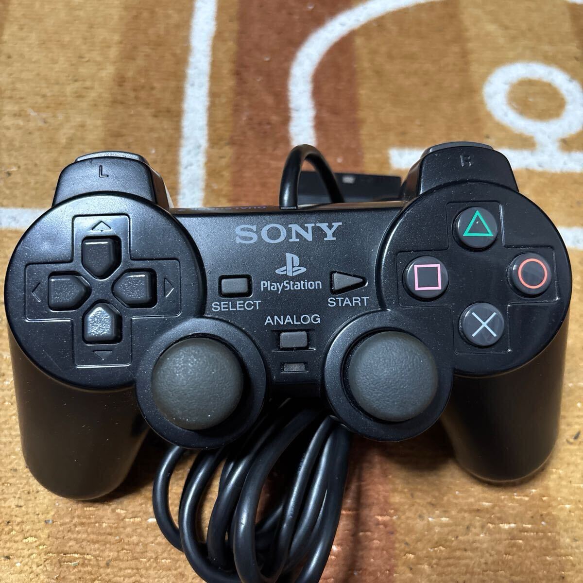 動作確認済 SONY 純正 PS2 アナログコントローラー SCPH-10010 ブラック デュアルショック2 DUALSHOCK 2 Black 黒 PlayStation2拍卖