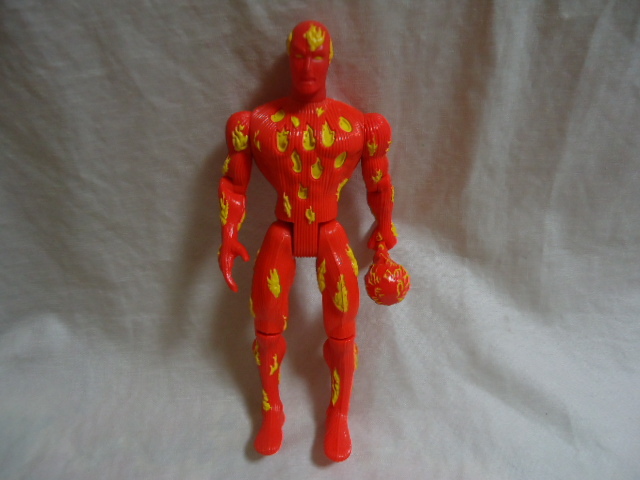 即決 US 1994年製 マーベル ファンタスティック4 ヒューマン・トウチ 27センチ フィギュア ドール 飾り物 MARVEL拍卖