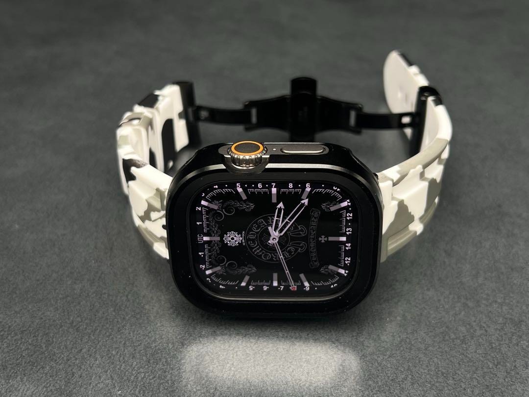 アップルウォッチ アルミニウム ケース ラバーベルト applewatch 46mm 49mm 45mm 44mm 41mm 40mm拍卖