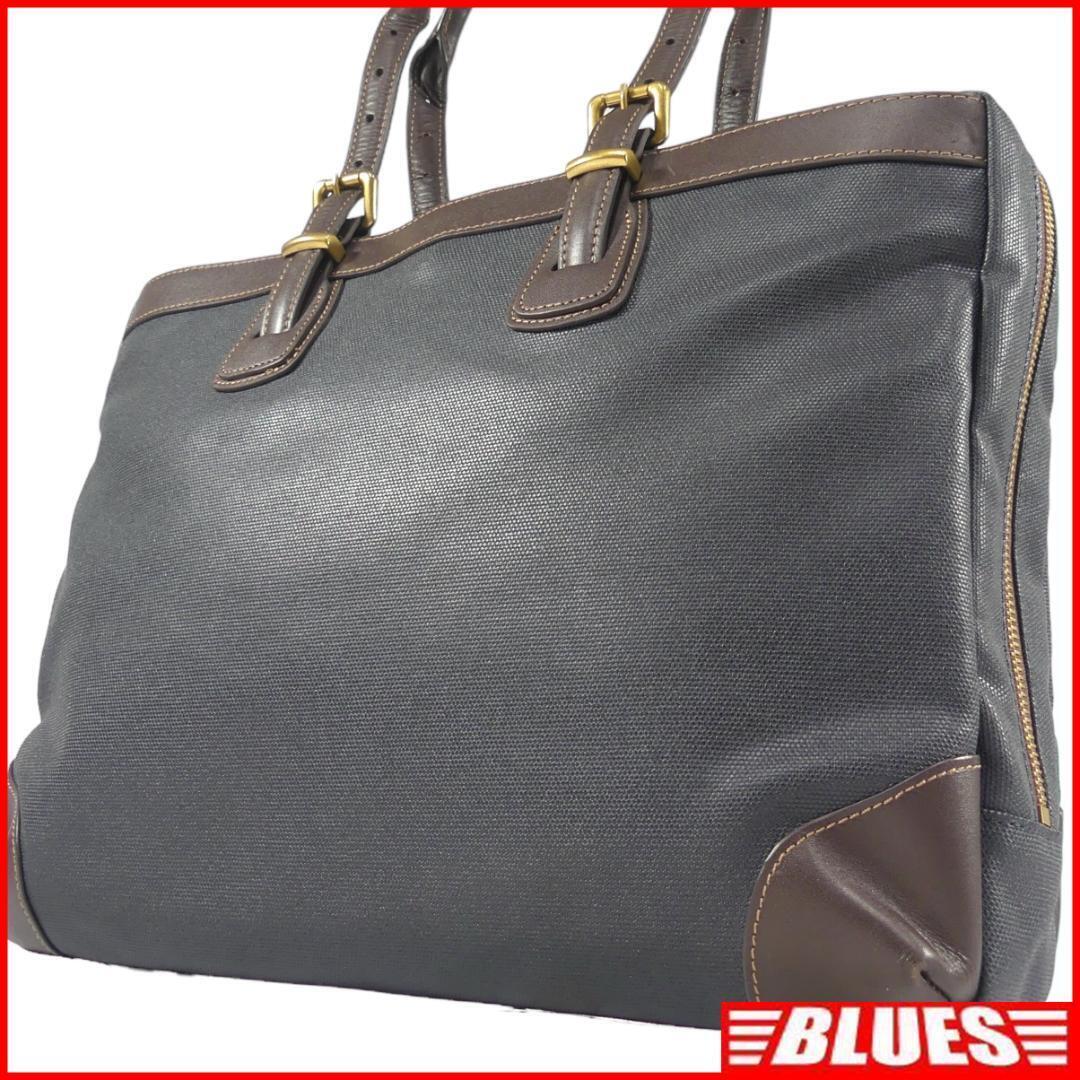 即決★N.B.★レザーコンビビジネスバッグ メンズ 紺 ネイビー 本革 ブリーフケース 本皮 通勤 カバン 出張 鞄 かばん レディース拍卖