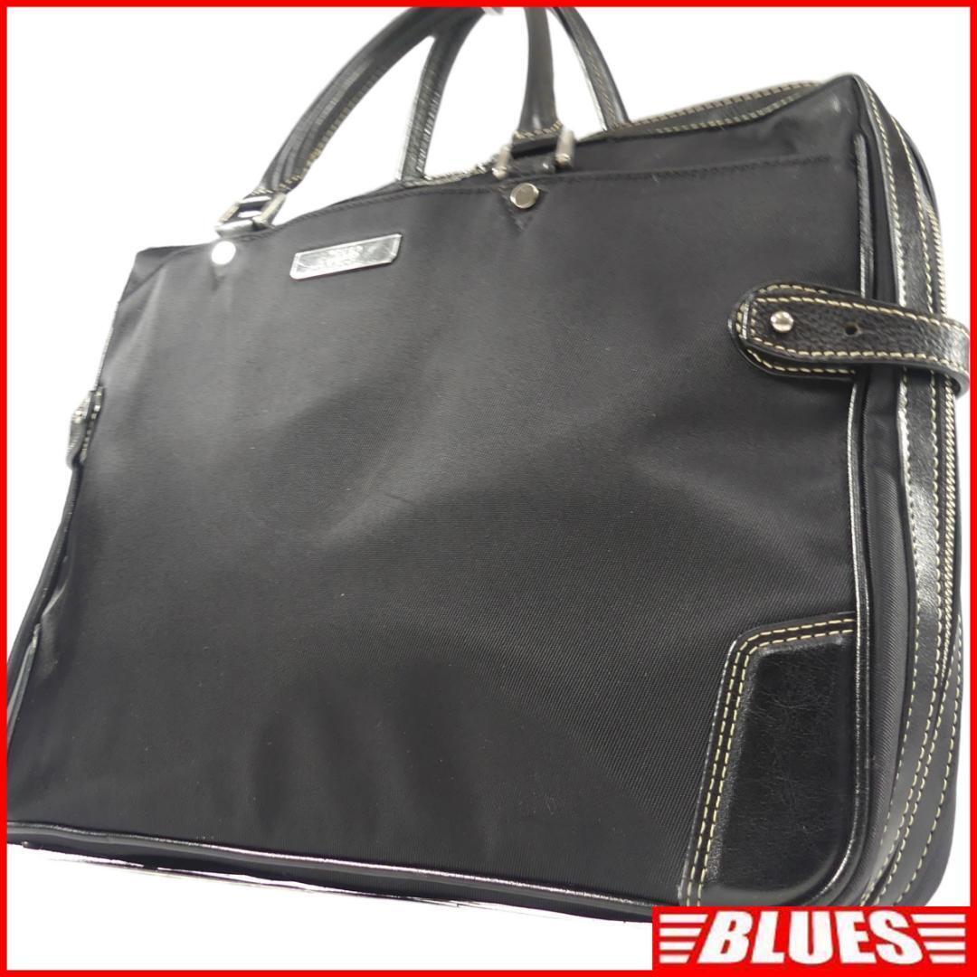 即決★TAKEO KIKUCHI★レザーコンビビジネスバッグ タケオキクチ メンズ 黒 本革 ブリーフケース 本皮 通勤 カバン 出張 鞄 かばん拍卖