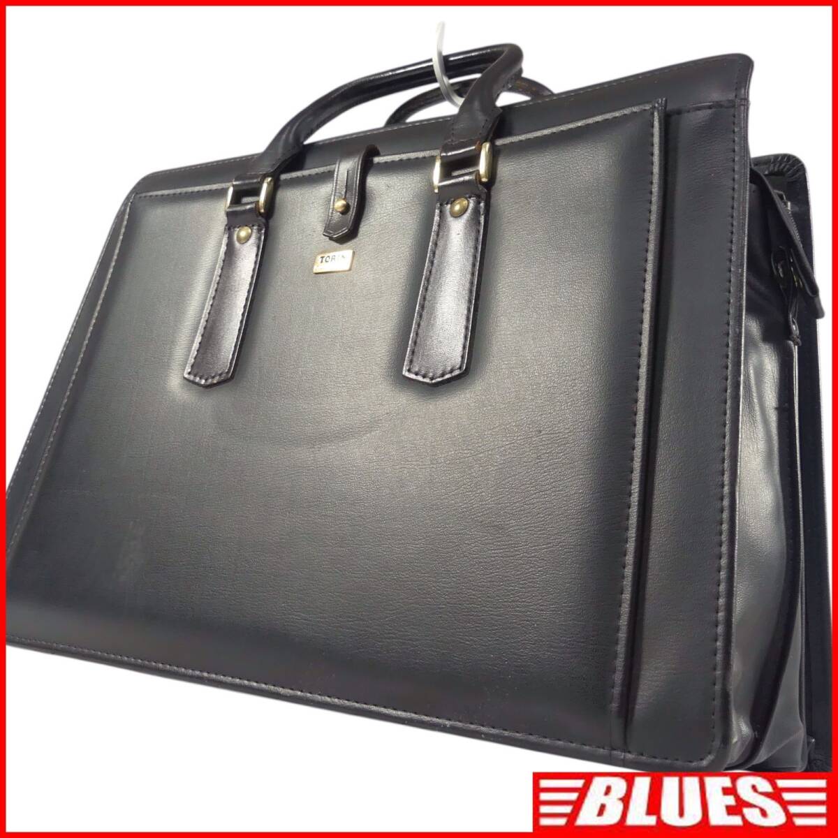 即決★TORIN★オールレザービジネスバッグ トーリン メンズ 黒 本革 ブリーフケース 本皮 通勤 カバン 出張 鞄 かばん レディース 鍵付き拍卖