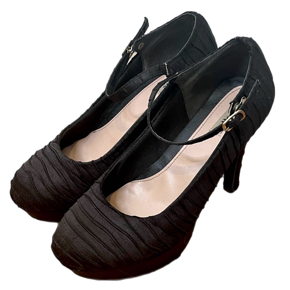 アタガール attagirl 黒 ヒール パンプス 24.5 L拍卖