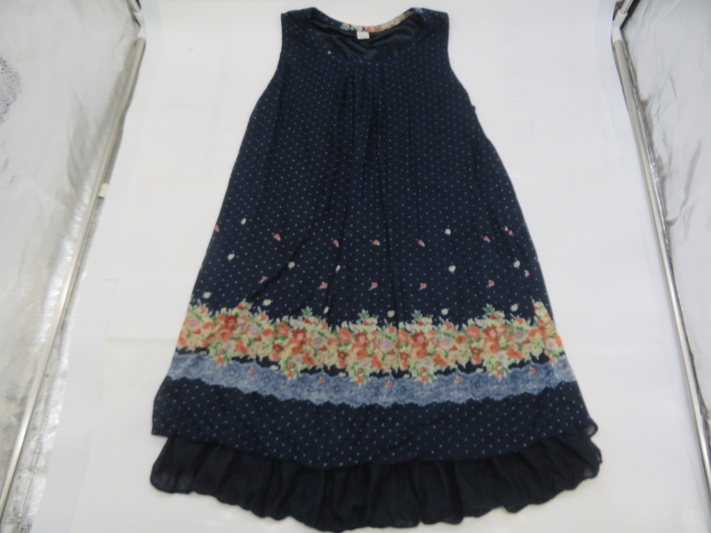 JM220★袖なしワンピース レディース トップス 花柄 Mサイズ 古着拍卖