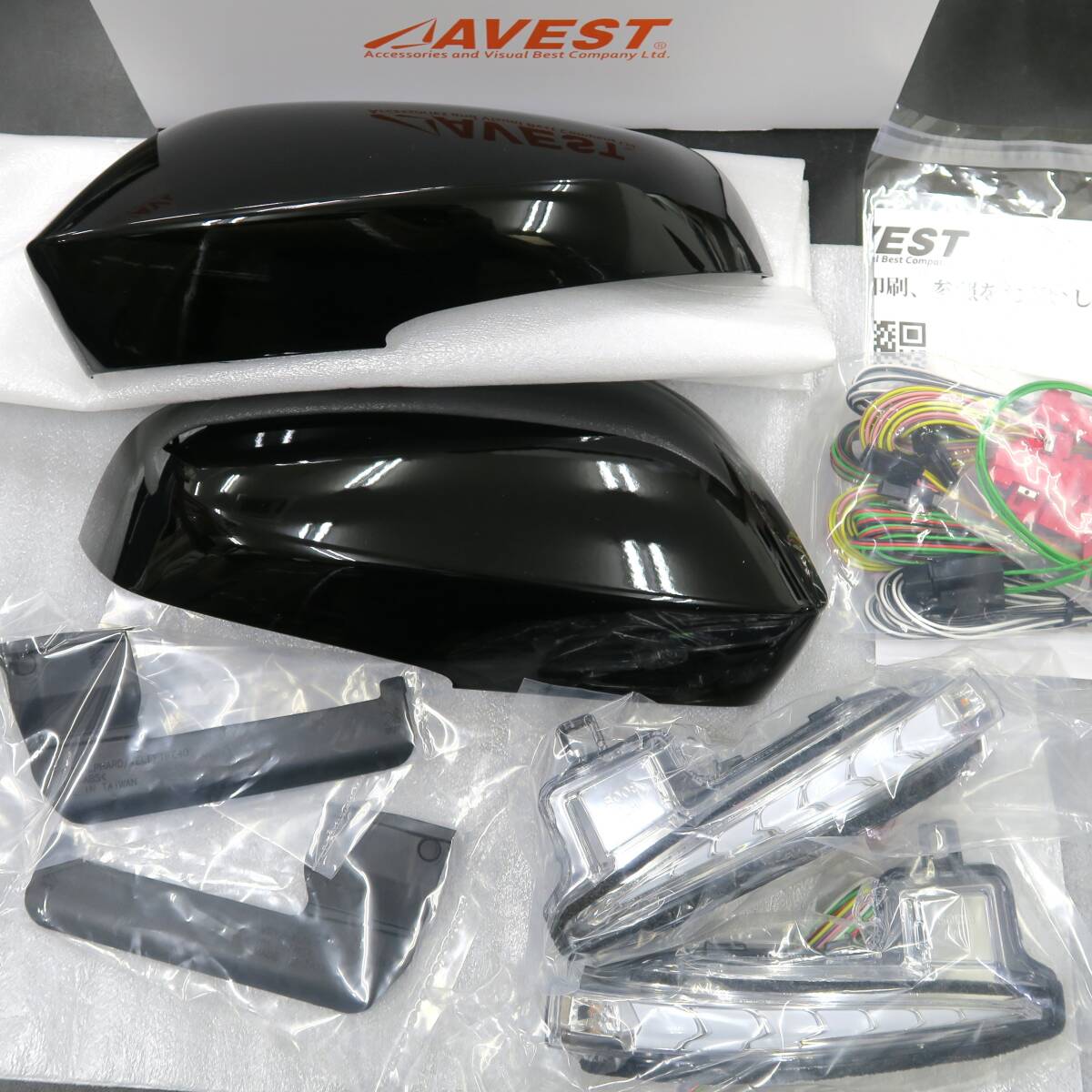 ヴェルファイア 40ALPHARD アルファード40系 LEDドアミラー 流れる大型ウィンカー付カバー ターンランプ 左右 202 白ポジション アベスト製拍卖