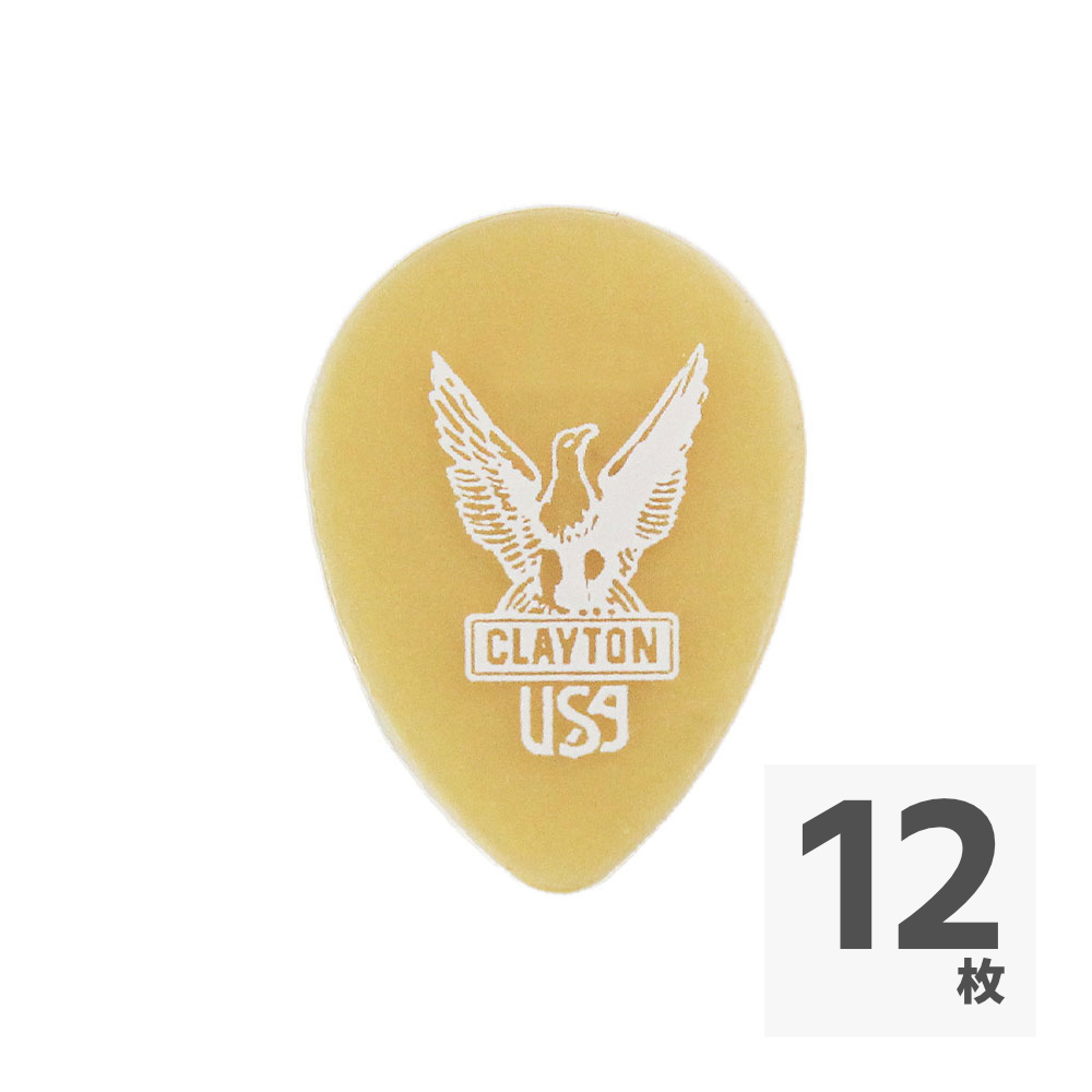 Clayton USA クレイトン UST72 Ultem Gold 0.72mm スモールティアドロップ ギターピック×12枚拍卖